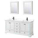Deborah 72" Free Standing Double Basin Vanity Set with Cabinet, Quartz Vanity Top, and Medicine Cabinet - image 17