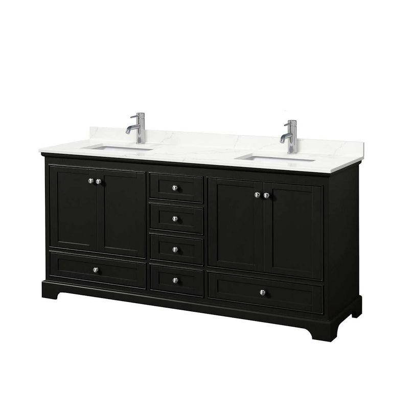 Deborah 72" Free Standing Double Basin Vanity Set with Cabinet and Quartz Vanity Top - image 2