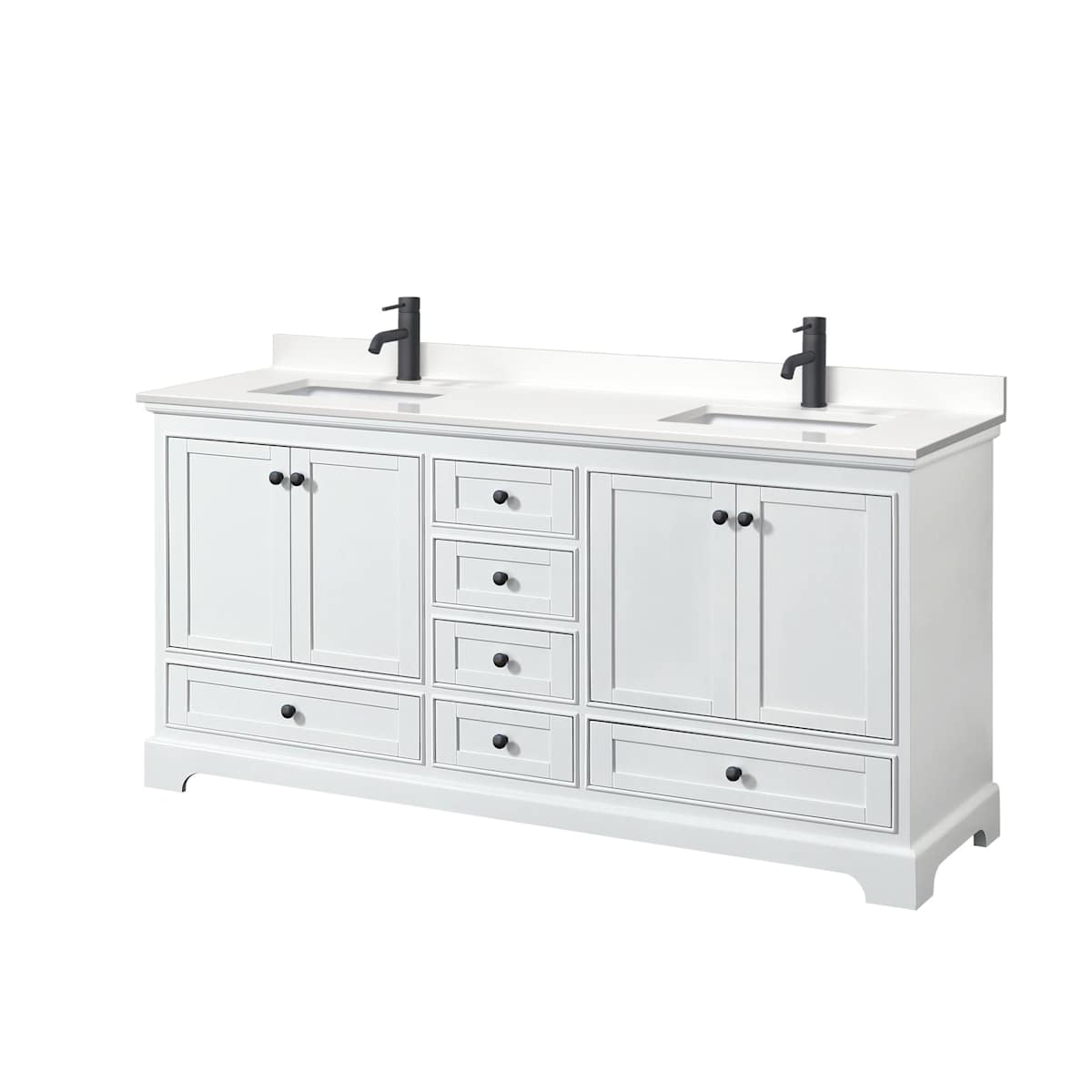 Deborah 72" Free Standing Double Basin Vanity Set with Cabinet and Quartz Vanity Top - image 14