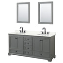 Deborah 72" Free Standing Double Basin Vanity Set with Cabinet, Quartz Vanity Top, and Framed Mirror - image 10