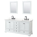 Deborah 72" Free Standing Double Basin Vanity Set with Cabinet, Quartz Vanity Top, and Framed Mirror - image 17