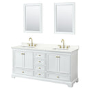 Deborah 72" Free Standing Double Basin Vanity Set with Cabinet, Quartz Vanity Top, and Framed Mirror - image 18