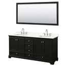 Deborah 72" Free Standing Double Basin Vanity Set with Cabinet, Quartz Vanity Top, and Framed Mirror - image 2