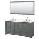 Deborah 72" Free Standing Double Basin Vanity Set with Cabinet, Quartz Vanity Top, and Framed Mirror - image 13