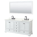Deborah 72" Free Standing Double Basin Vanity Set with Cabinet, Quartz Vanity Top, and Framed Mirror - image 15