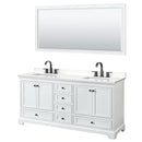 Deborah 72" Free Standing Double Basin Vanity Set with Cabinet, Quartz Vanity Top, and Framed Mirror - image 17