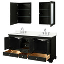 Deborah 72" Free Standing Double Basin Vanity Set with Cabinet, Quartz Vanity Top, and Medicine Cabinet - image 3