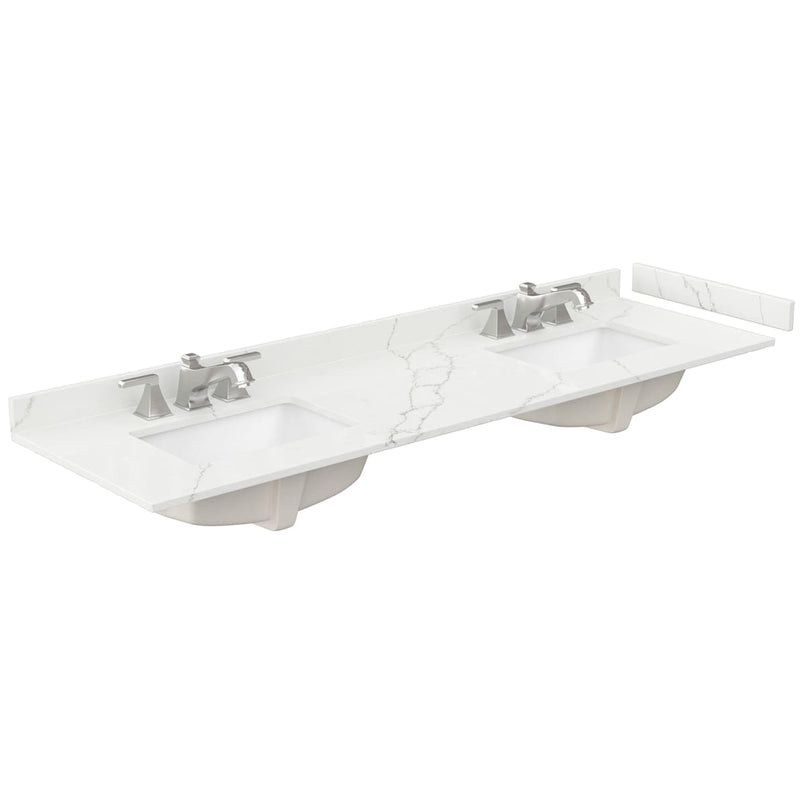 Deborah 72" Free Standing Double Basin Vanity Set with Cabinet, Quartz Vanity Top, and Medicine Cabinet - image 4