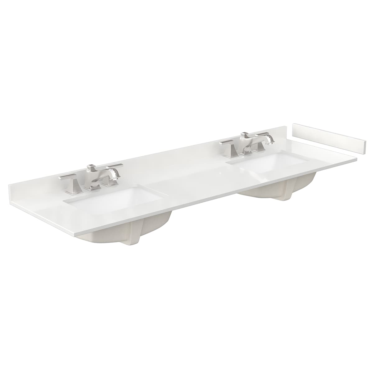 Deborah 72" Free Standing Double Basin Vanity Set with Cabinet, Quartz Vanity Top, and Medicine Cabinet