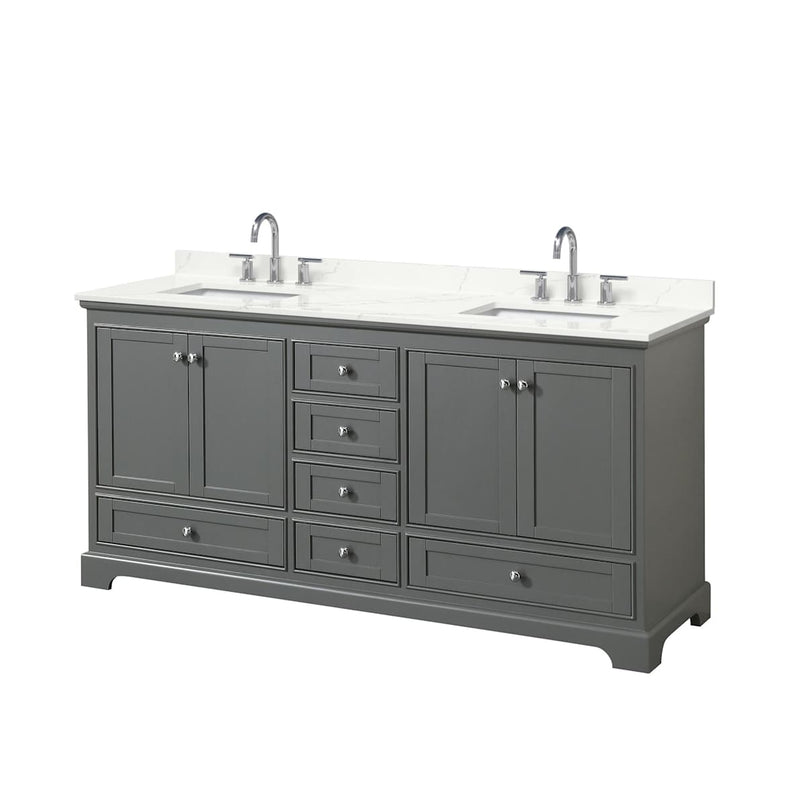 Deborah 72" Free Standing Double Basin Vanity Set with Cabinet and Quartz Vanity Top - image 11