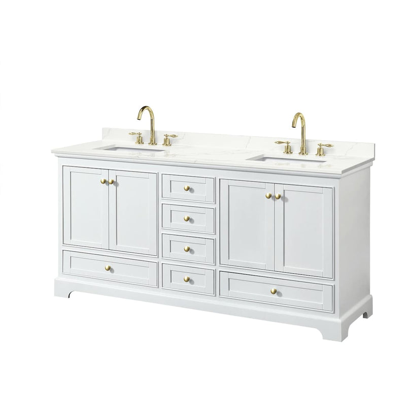 Deborah 72" Free Standing Double Basin Vanity Set with Cabinet and Quartz Vanity Top - image 15