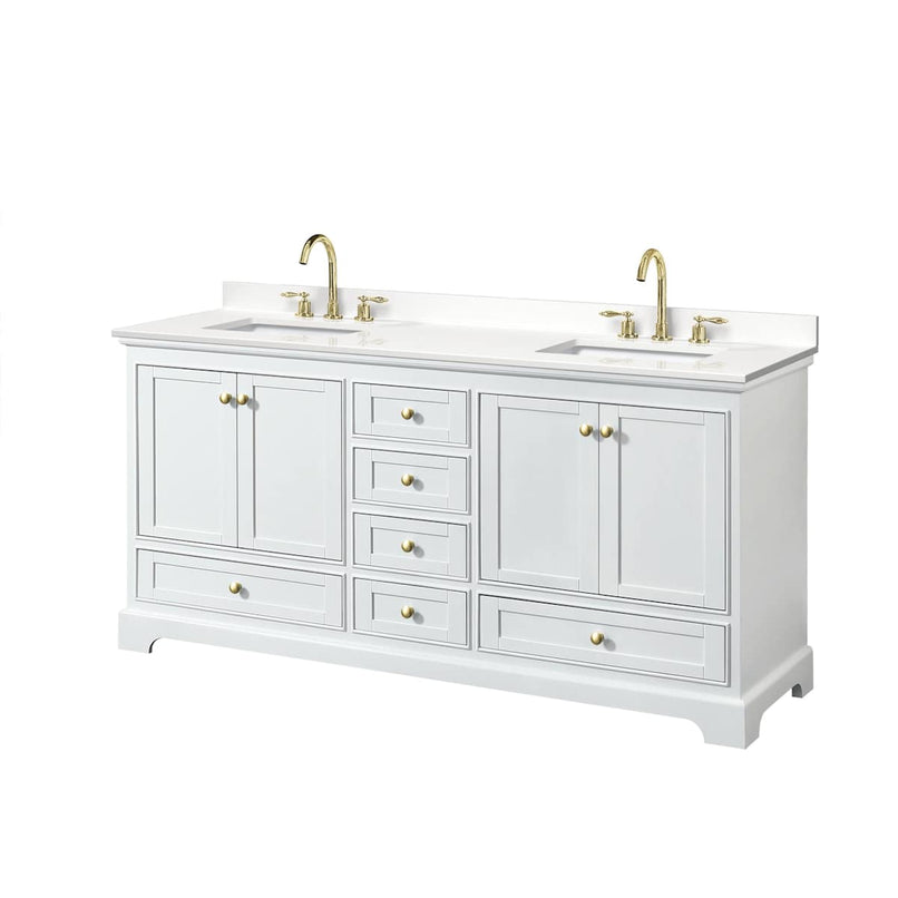 Deborah 72" Free Standing Double Basin Vanity Set with Cabinet and Quartz Vanity Top - image 16