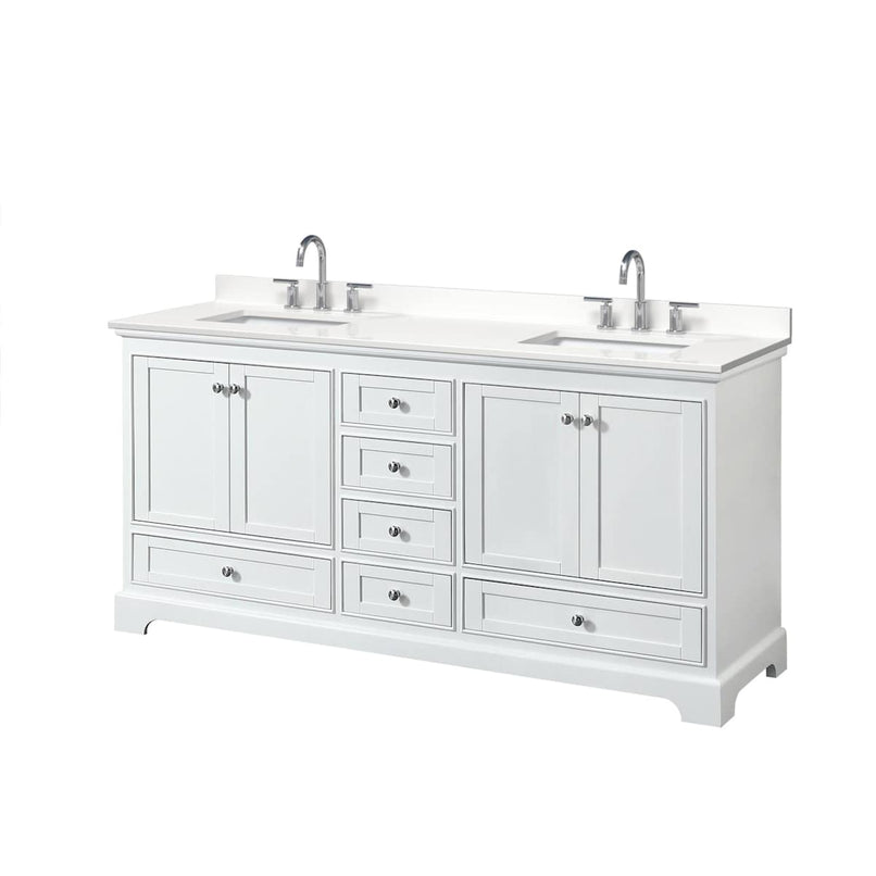 Deborah 72" Free Standing Double Basin Vanity Set with Cabinet and Quartz Vanity Top - image 18