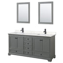 Deborah 72" Free Standing Double Basin Vanity Set with Cultured Marble Vanity Top and Framed Mirror - image 2