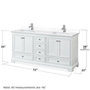 Deborah 72" Free Standing Double Basin Vanity Set with Cultured Marble Vanity Top and Framed Mirror - image 7
