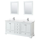 Deborah 72" Free Standing Double Basin Vanity Set with Cultured Marble Vanity Top and Framed Mirror - image 9
