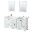 Deborah 72" Free Standing Double Basin Vanity Set with Cultured Marble Vanity Top and Framed Mirror - image 12