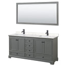 Deborah 72" Free Standing Double Basin Vanity Set with Cultured Marble Vanity Top and Framed Mirror - image 2