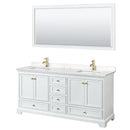 Deborah 72" Free Standing Double Basin Vanity Set with Cultured Marble Vanity Top and Framed Mirror - image 12