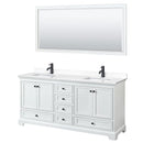 Deborah 72" Free Standing Double Basin Vanity Set with Cultured Marble Vanity Top and Framed Mirror - image 13