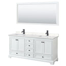 Deborah 72" Free Standing Double Basin Vanity Set with Cultured Marble Vanity Top and Framed Mirror - image 15