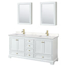 Deborah 72" Free Standing Double Basin Vanity Set with Cultured Marble Vanity Top and Framed Mirror - image 13