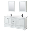 Deborah 72" Free Standing Double Basin Vanity Set with Cultured Marble Vanity Top and Framed Mirror - image 14