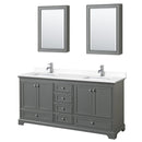 Deborah 72" Free Standing Double Basin Vanity Set with Cultured Marble Vanity Top and Framed Mirror - image 17