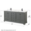 Deborah 72" Free Standing Double Basin Vanity Set with Cultured Marble Vanity Top - image 5