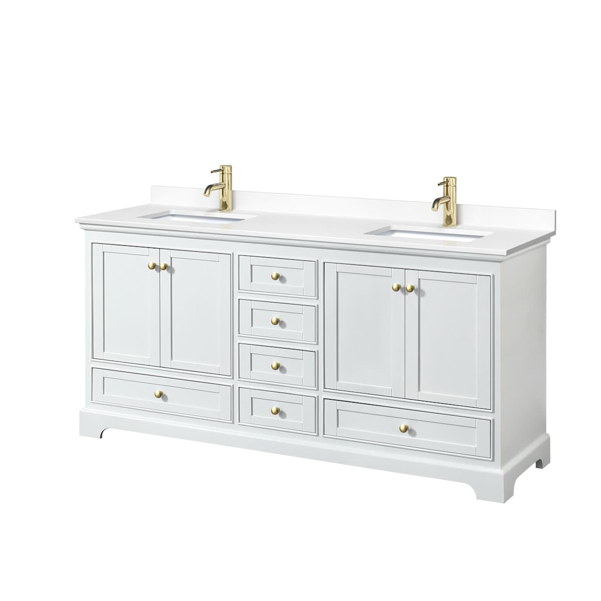 Deborah 72" Free Standing Double Basin Vanity Set with Cultured Marble Vanity Top - image 10