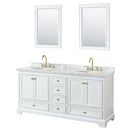 Deborah 72" Free Standing Double Vanity Set with Wood Cabinet, Marble Vanity Top, and Framed Mirror - image 9