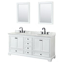 Deborah 72" Free Standing Double Vanity Set with Wood Cabinet, Marble Vanity Top, and Framed Mirror - image 10