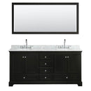 Deborah 72" Free Standing Double Vanity Set with Wood Cabinet, Marble Vanity Top, and Framed Mirror - image 14