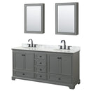 Deborah 72" Free Standing Double Vanity Set with Wood Cabinet, Marble Vanity Top, and Medicine Cabinet - image 2