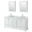Deborah 72" Free Standing Double Vanity Set with Wood Cabinet, Marble Vanity Top, and Medicine Cabinet - image 9