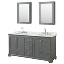 Deborah 72" Free Standing Double Vanity Set with Wood Cabinet, Marble Vanity Top, and Medicine Cabinet - image 12