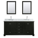 Deborah 72" Free Standing Double Vanity Set with Wood Cabinet, Marble Vanity Top, and Medicine Cabinet - image 13