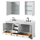 Deborah 72" Free Standing Double Vanity Set with Wood Cabinet, Marble Vanity Top, and Medicine Cabinet - image 18