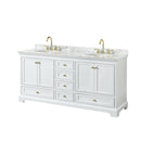 Deborah 72" Free Standing Double Vanity Set with Wood Cabinet and Marble Vanity Top - image 9