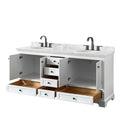 Deborah 72" Free Standing Double Vanity Set with Wood Cabinet and Marble Vanity Top - image 15