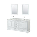 Deborah 72" Free Standing Double Vanity Set with Wood Cabinet, Marble Vanity Top, and Framed Mirror - image 8