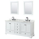Deborah 72" Free Standing Double Vanity Set with Wood Cabinet, Marble Vanity Top, and Framed Mirror - image 10
