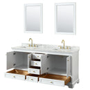 Deborah 72" Free Standing Double Vanity Set with Wood Cabinet, Marble Vanity Top, and Framed Mirror - image 17