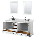 Deborah 72" Free Standing Double Vanity Set with Wood Cabinet, Marble Vanity Top, and Framed Mirror - image 18