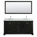 Deborah 72" Free Standing Double Vanity Set with Wood Cabinet, Marble Vanity Top, and Framed Mirror - image 14