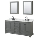 Deborah 72" Free Standing Double Vanity Set with Wood Cabinet, Marble Vanity Top, and Medicine Cabinet - image 2