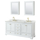 Deborah 72" Free Standing Double Vanity Set with Wood Cabinet, Marble Vanity Top, and Medicine Cabinet - image 10