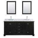 Deborah 72" Free Standing Double Vanity Set with Wood Cabinet, Marble Vanity Top, and Medicine Cabinet - image 13
