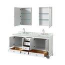 Deborah 72" Free Standing Double Vanity Set with Wood Cabinet, Marble Vanity Top, and Medicine Cabinet - image 17
