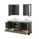 Deborah 72" Free Standing Double Vanity Set with Wood Cabinet, Marble Vanity Top, and Medicine Cabinet - image 20